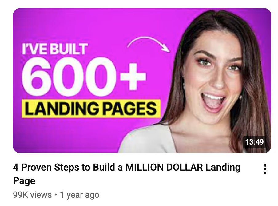 4 Proven Steps to Build a Million Dollar Landing Page, 99K views